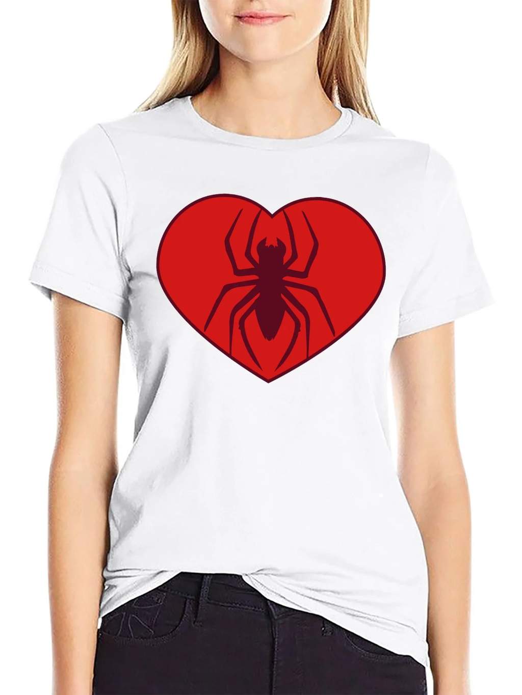 Spider Heart Tee - Cool Graphic Black T-Shirt product image 7