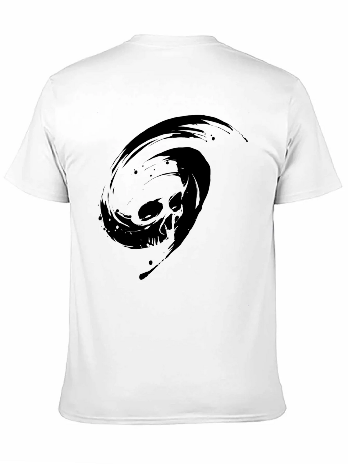 Black T-Shirt with Skull Vortex Design product image 10