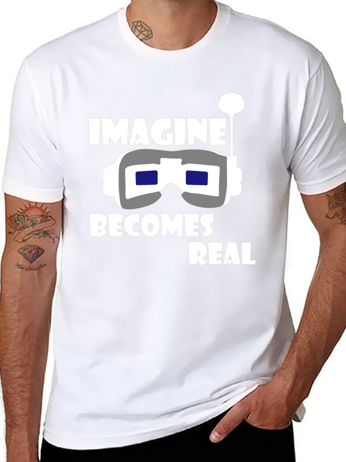 Imagine Becomes Real Black T-Shirt product image 7