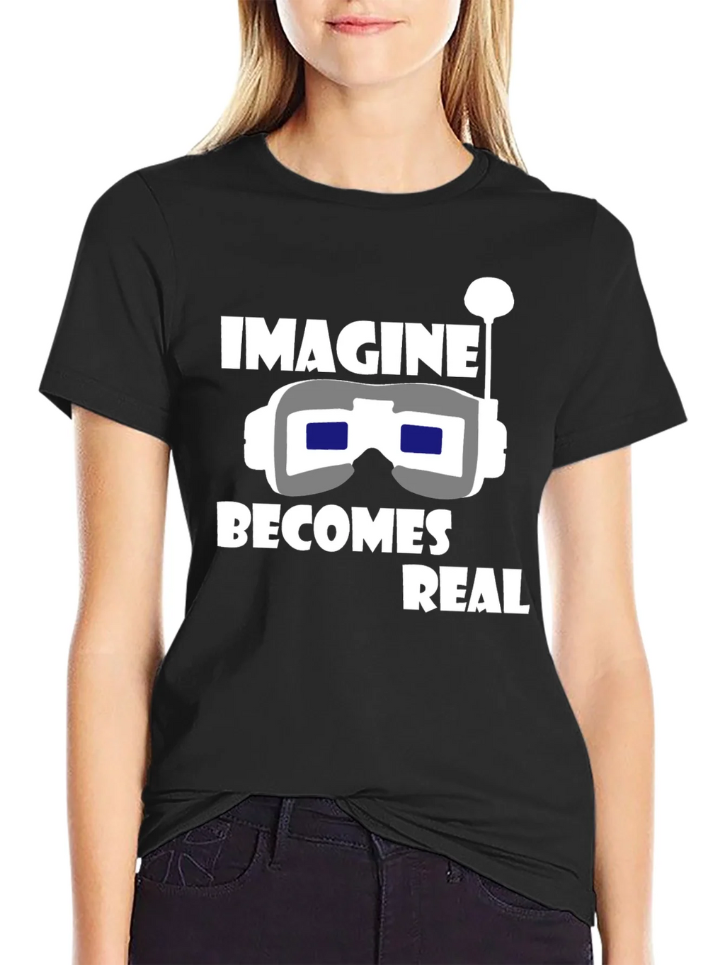 Imagine Becomes Real Black T-Shirt product image 2