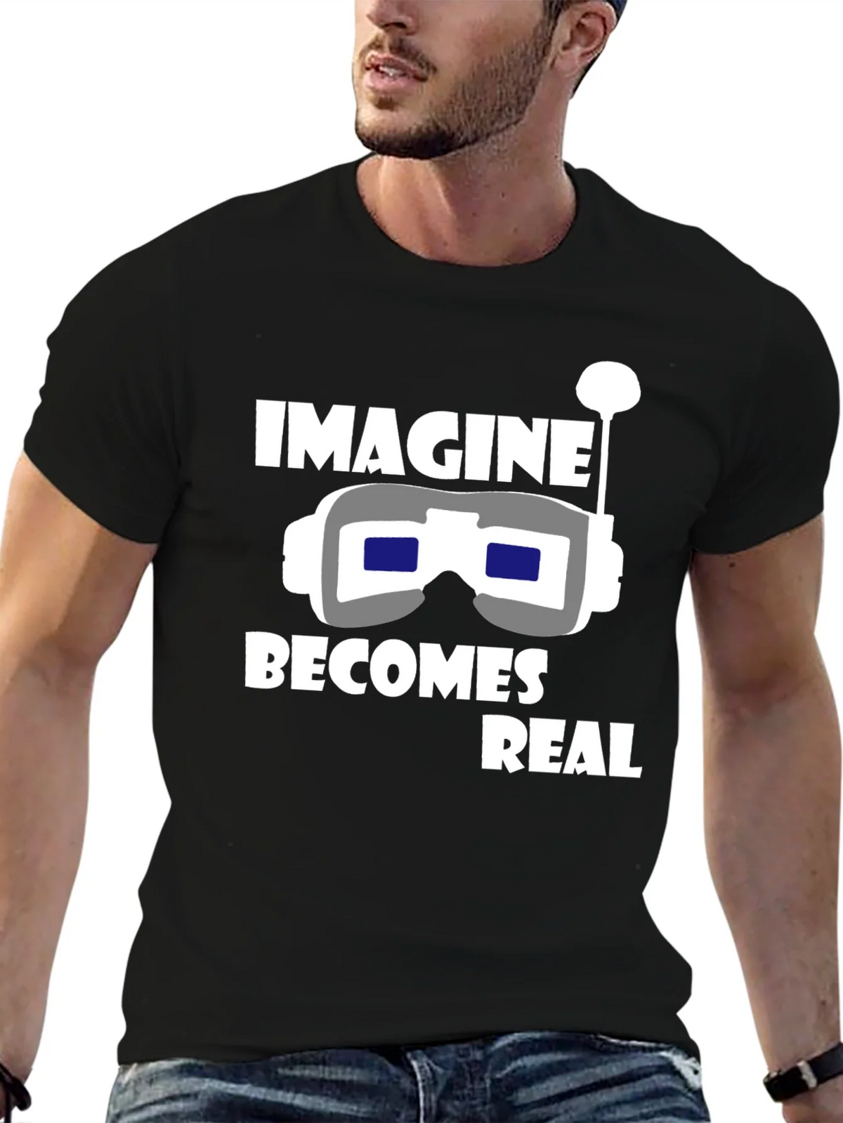 Imagine Becomes Real Black T-Shirt product image 6