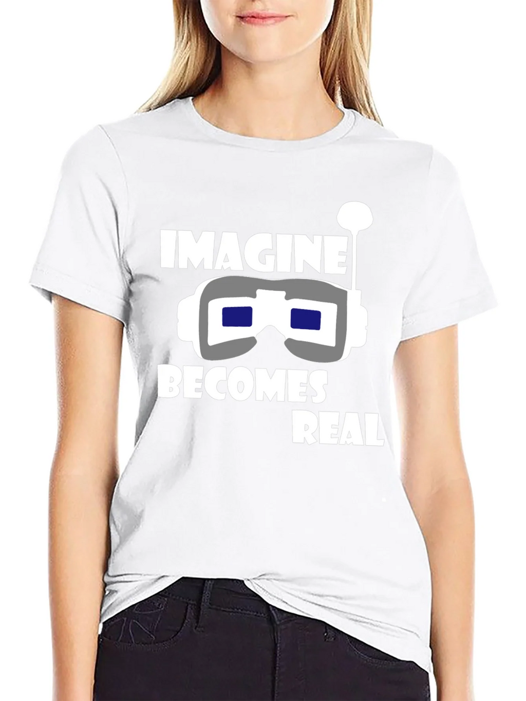 Imagine Becomes Real Black T-Shirt product image 8