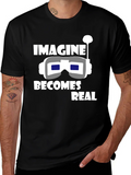 Imagine Becomes Real Black T-Shirt product image 1