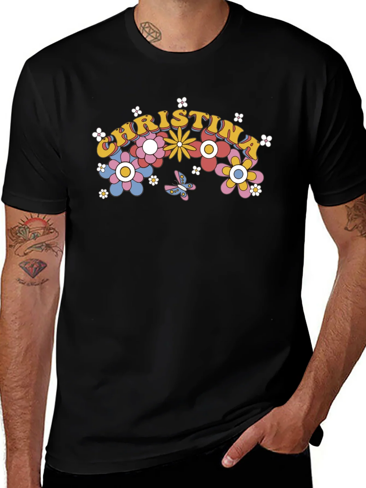 Christina Floral Retro T-Shirt product image 1