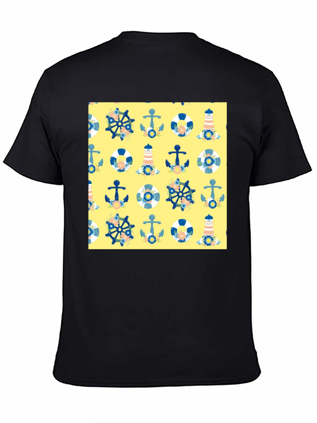 Nautical Pattern T-Shirt - Anchor Wheel Life Preserver product image 4