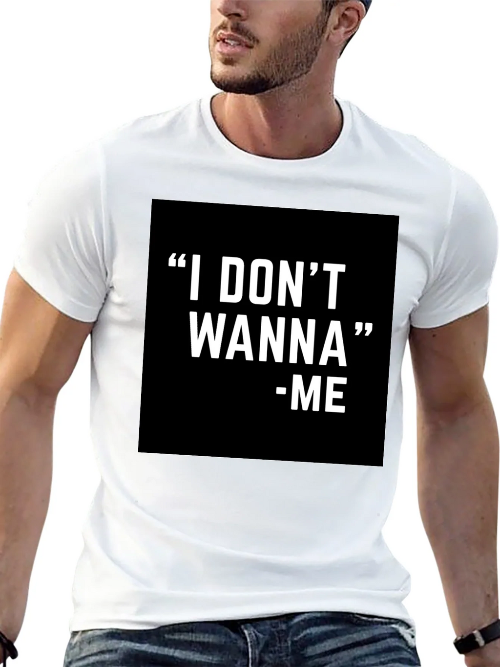 I DONT WANNA - ME Graphic T-Shirt Black product image 12