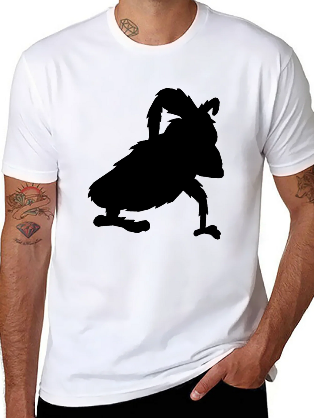 Black T-Shirt with Silhouette Design product image 7
