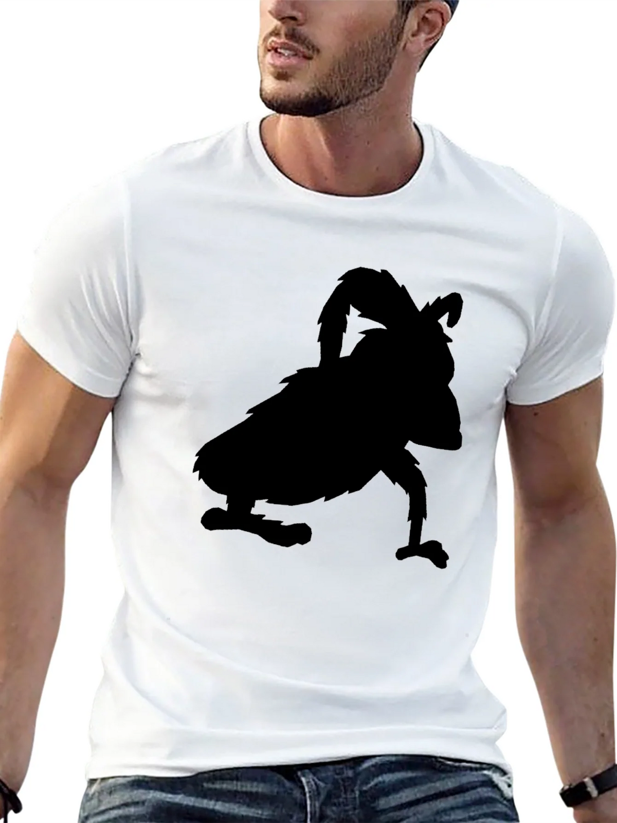 Black T-Shirt with Silhouette Design product image 12