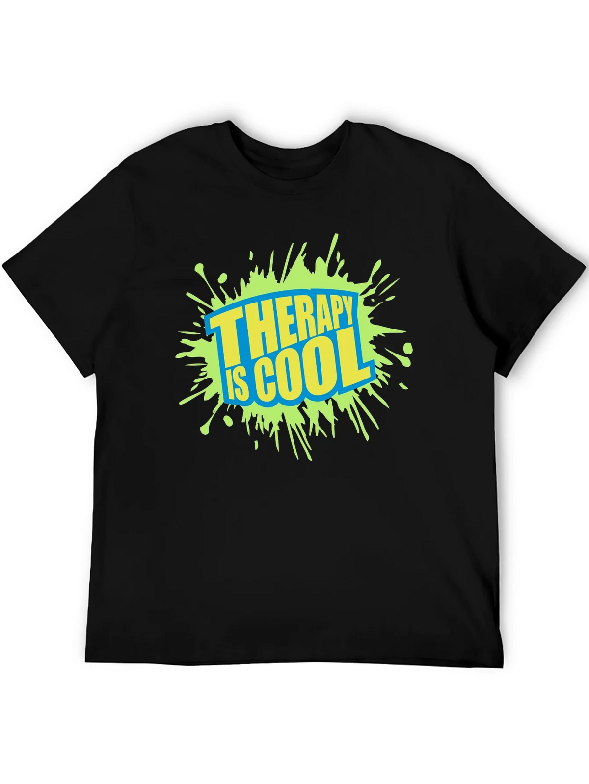 Therapy is Cool Graphic Tee - Trendy Black T-Shirt product image 5