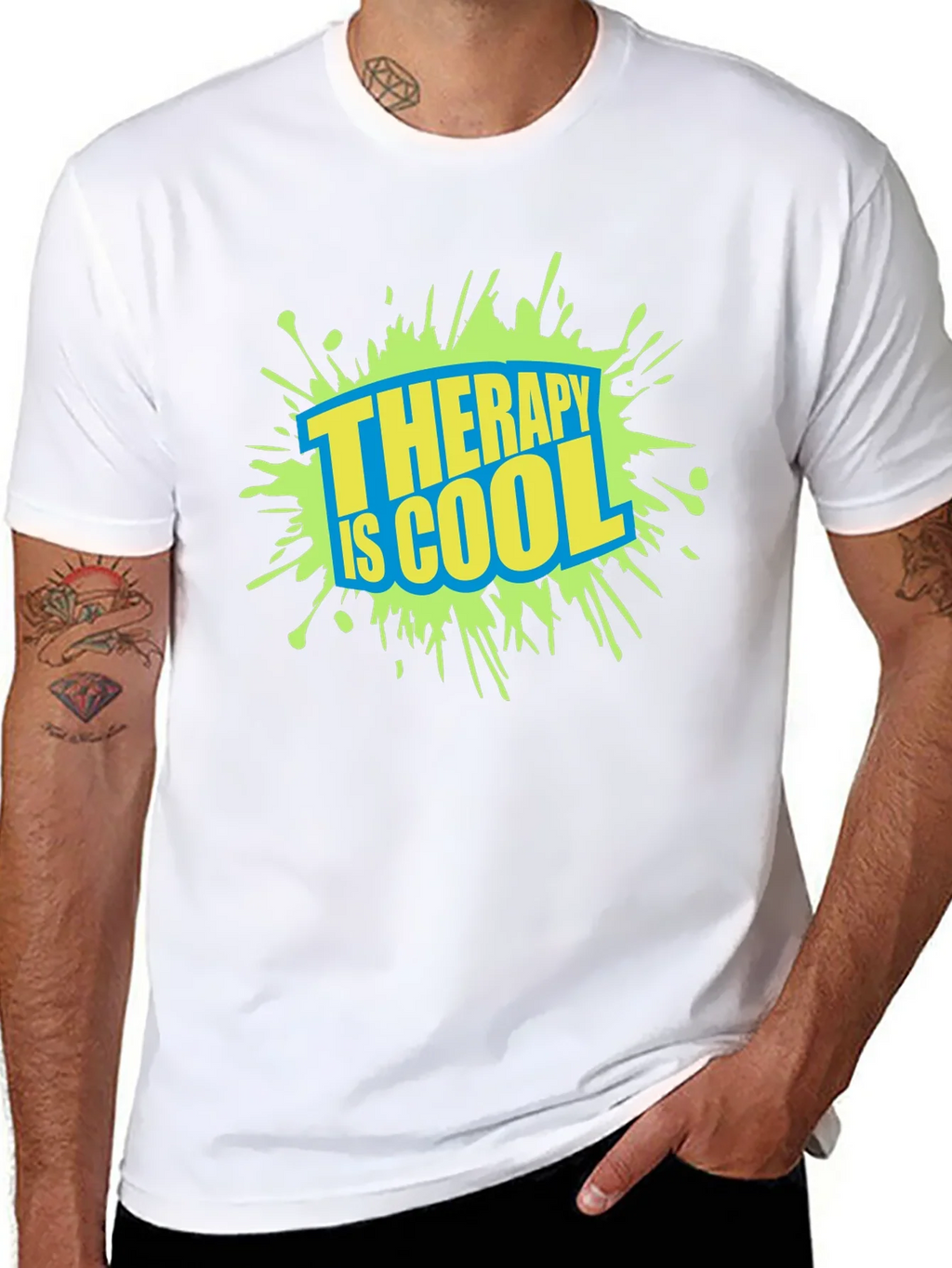Therapy is Cool Graphic Tee - Trendy Black T-Shirt product image 7