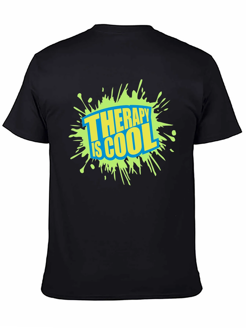 Therapy is Cool Graphic Tee - Trendy Black T-Shirt product image 4