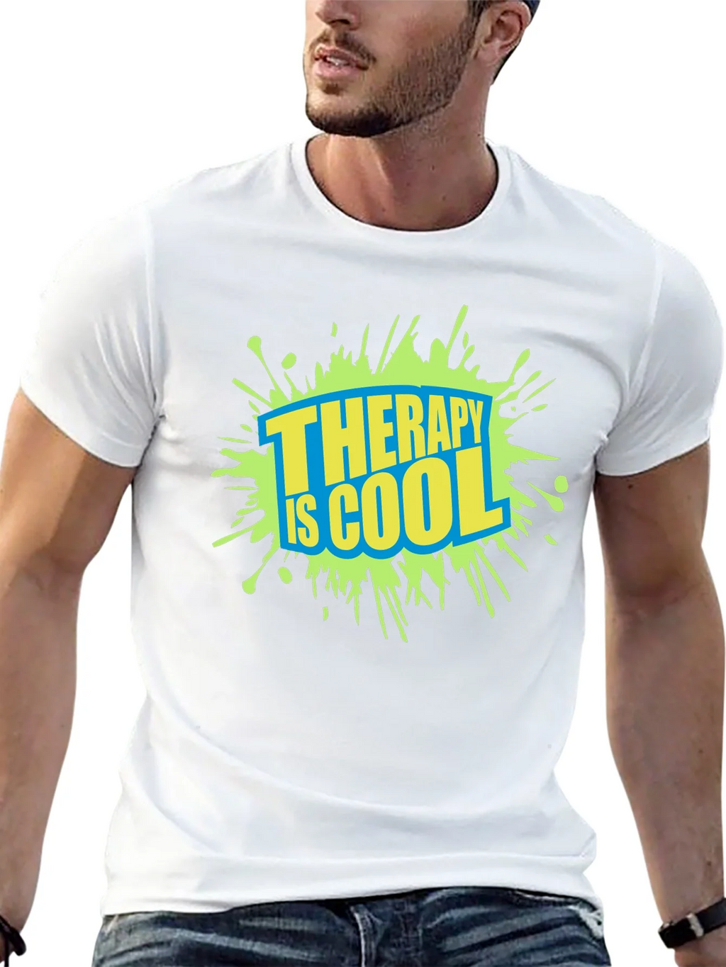 Therapy is Cool Graphic Tee - Trendy Black T-Shirt product image 12