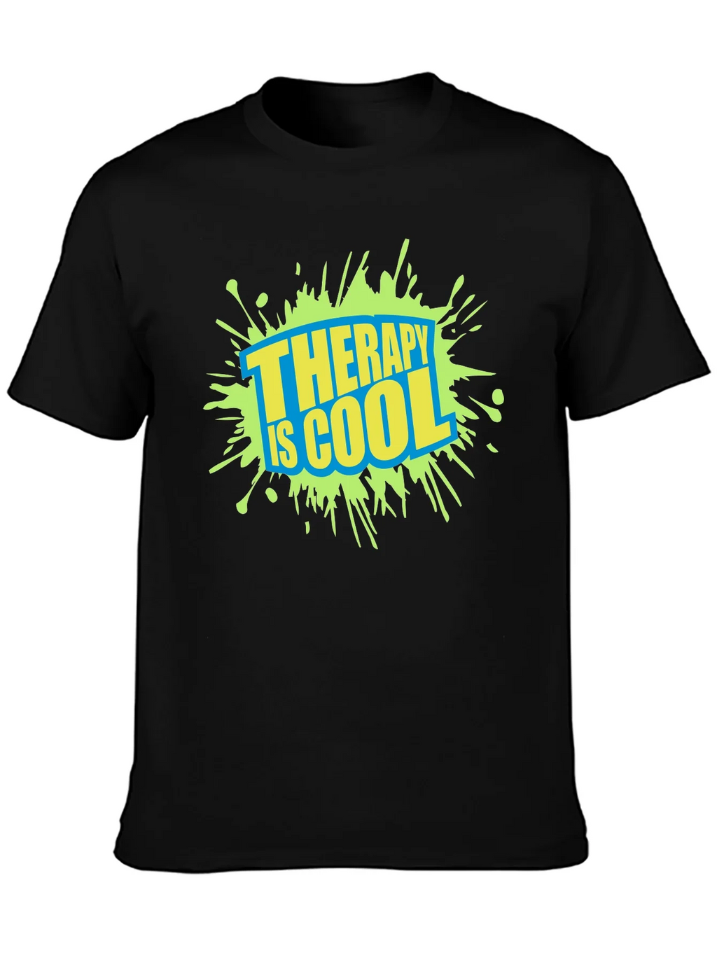 Therapy is Cool Graphic Tee - Trendy Black T-Shirt product image 3