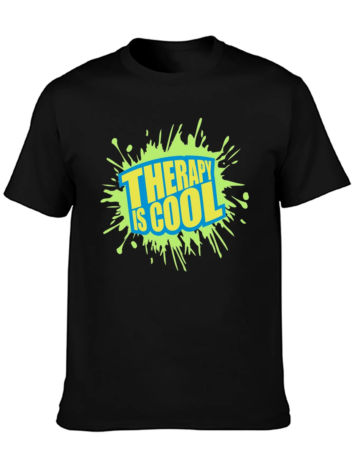 Therapy is Cool Graphic Tee - Trendy Black T-Shirt product image 3