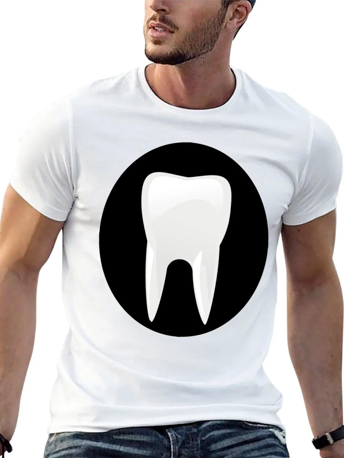 Novelty Tooth Graphic Black T-Shirt product image 12