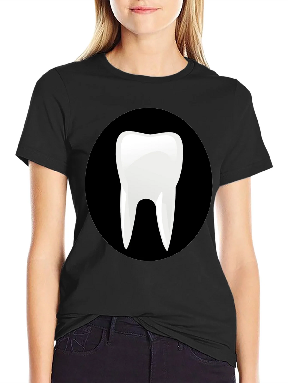 Novelty Tooth Graphic Black T-Shirt product image 2