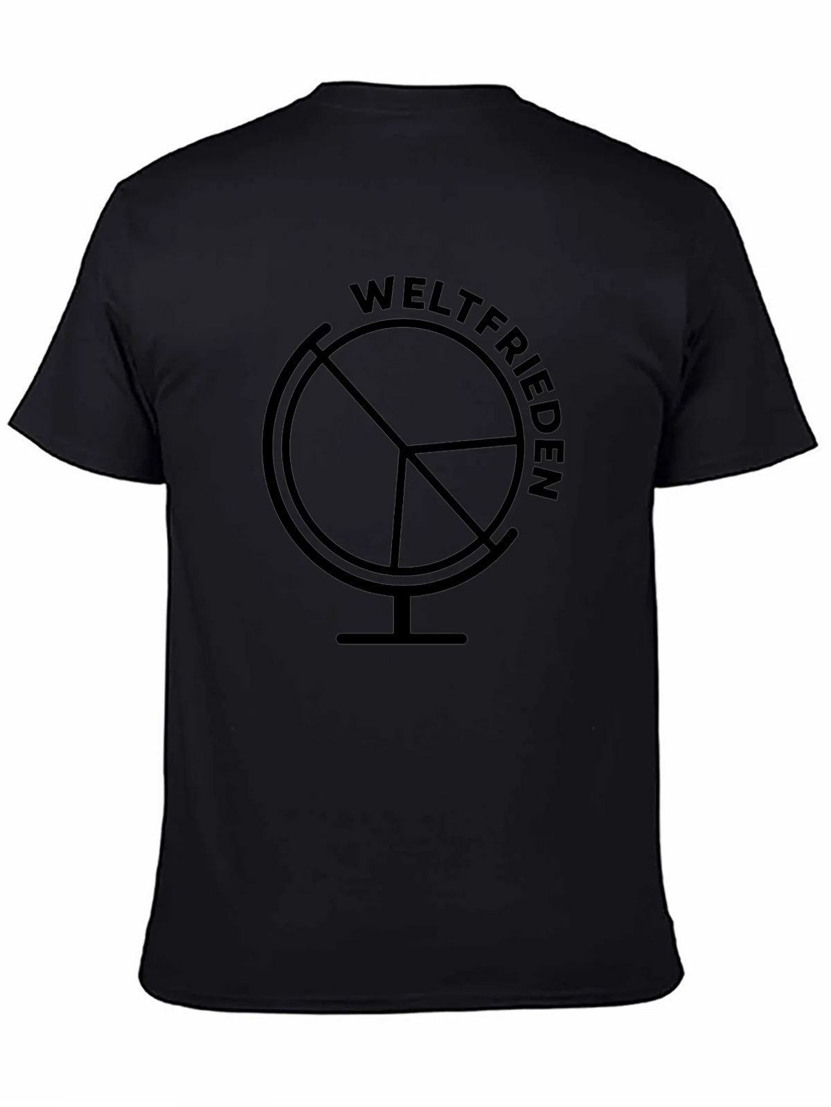 Weltfrieden Globe Black T-Shirt product image 3