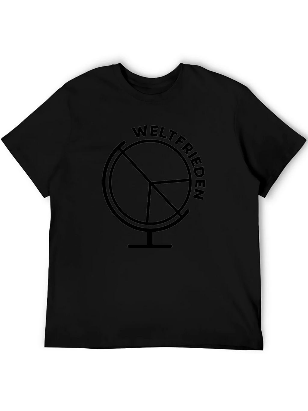 Weltfrieden Globe Black T-Shirt product image 4
