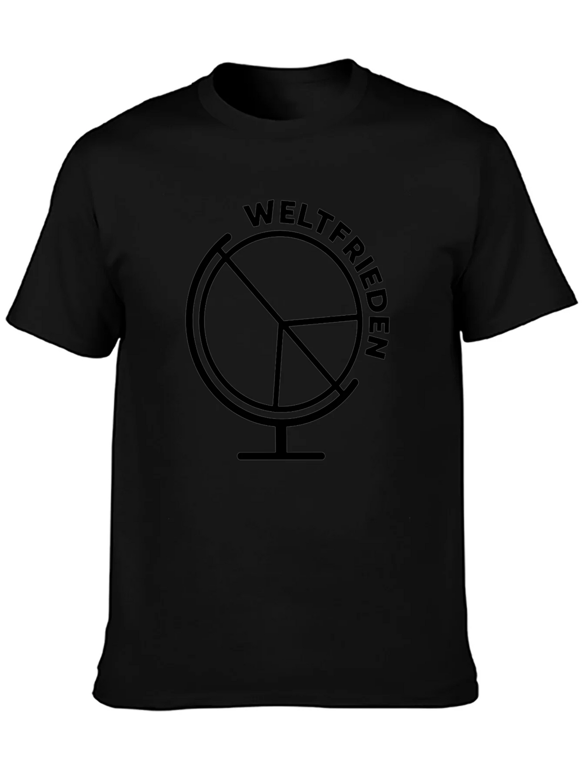 Weltfrieden Globe Black T-Shirt product image 2
