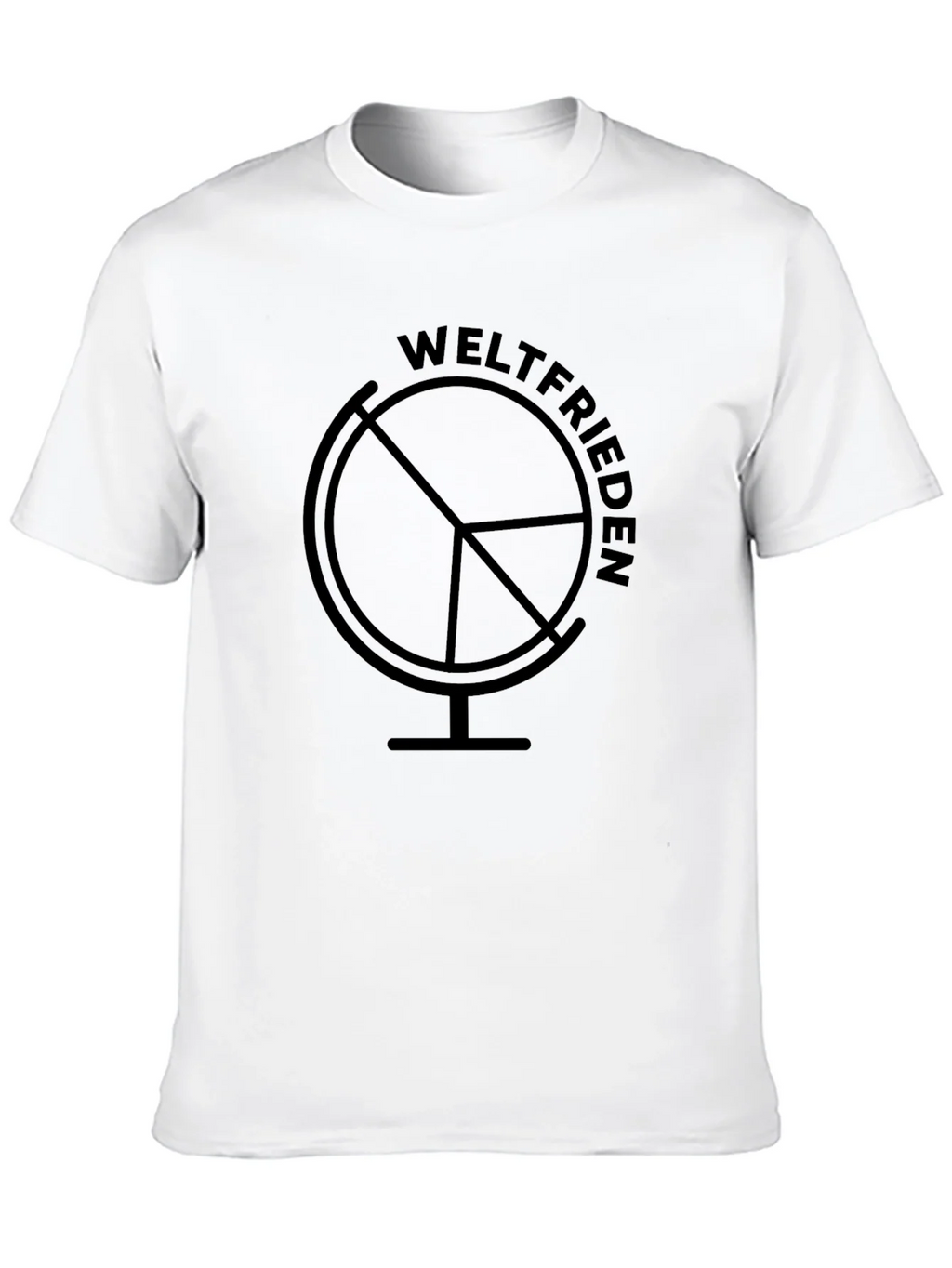 Weltfrieden Globe Black T-Shirt product image 6