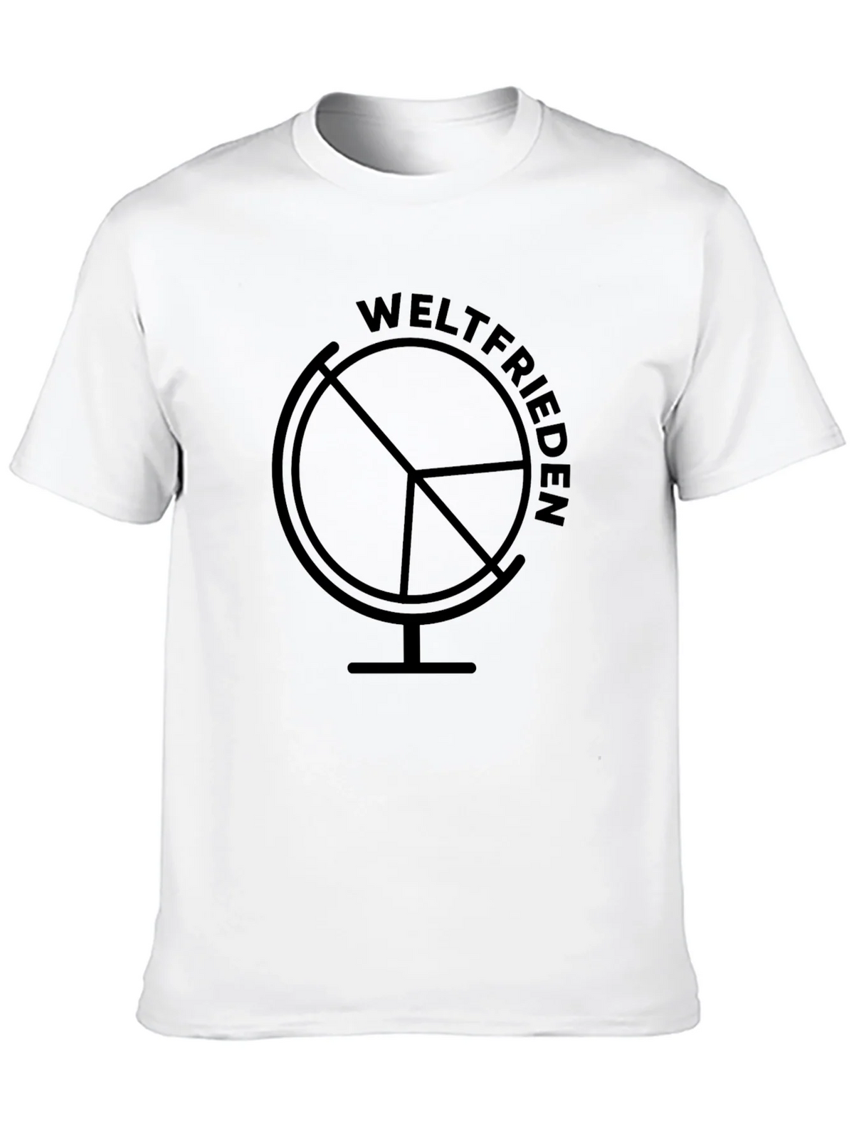 Weltfrieden Globe Black T-Shirt product image 6