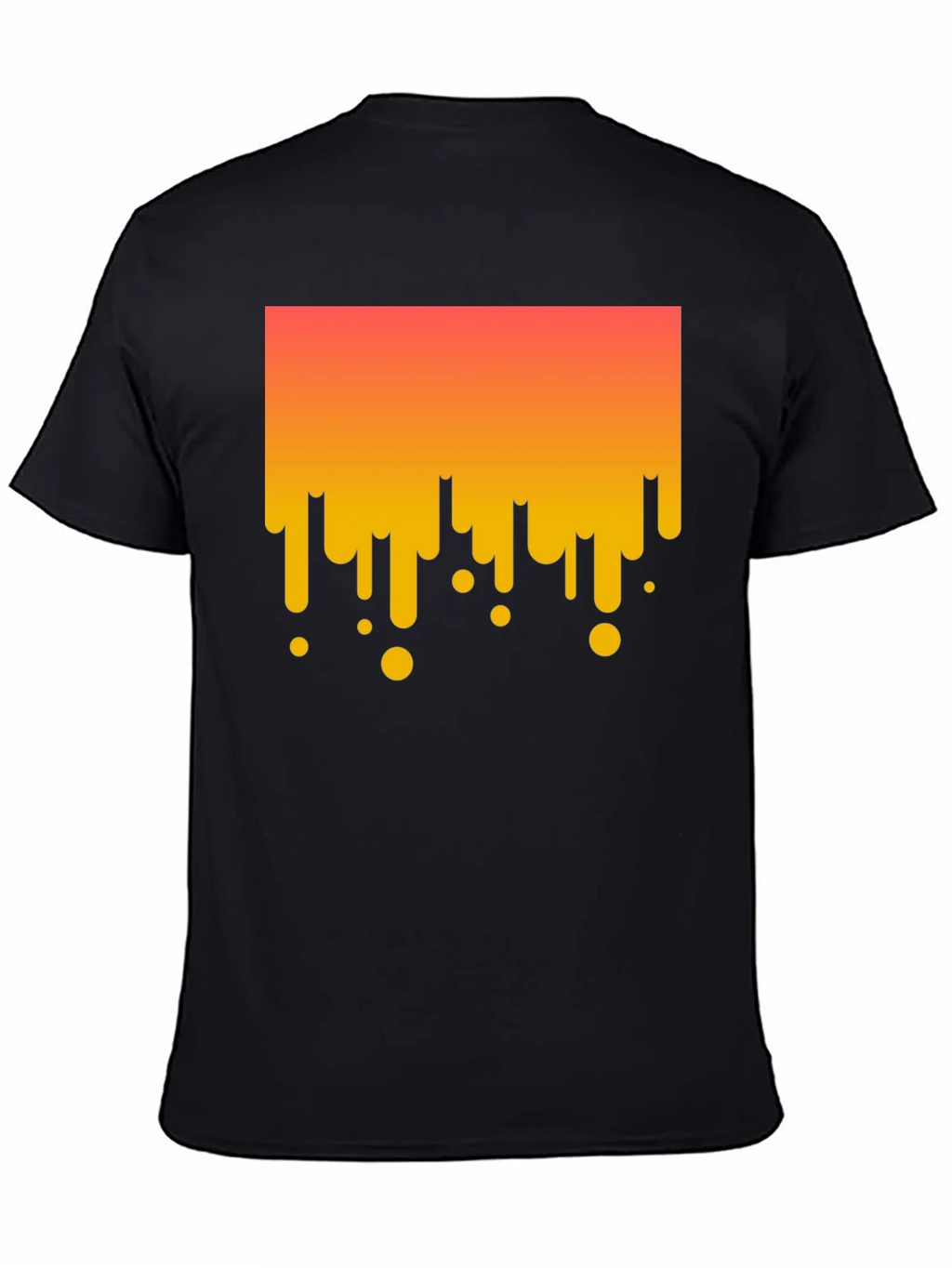 Modern Drip Graphic Tee - Stylish Black Cotton T-Shirt product image 4