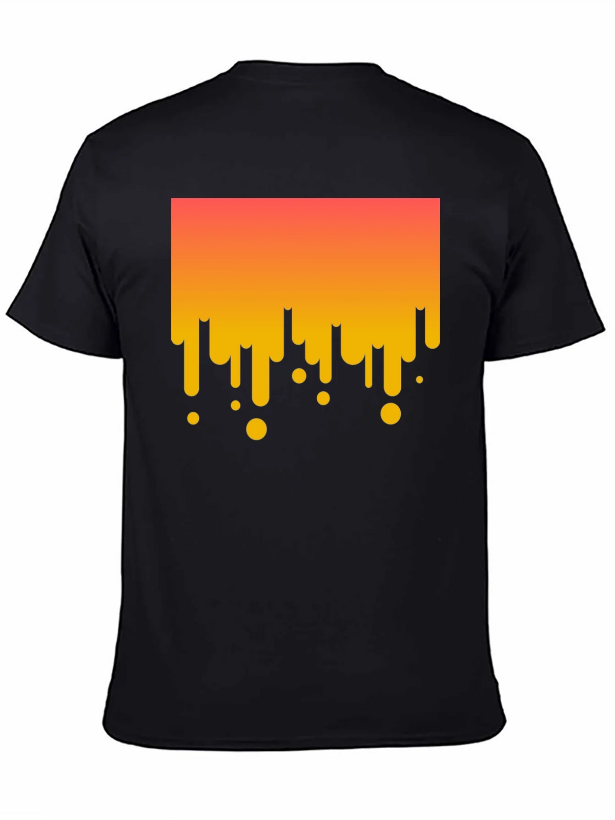 Modern Drip Graphic Tee - Stylish Black Cotton T-Shirt product image 4