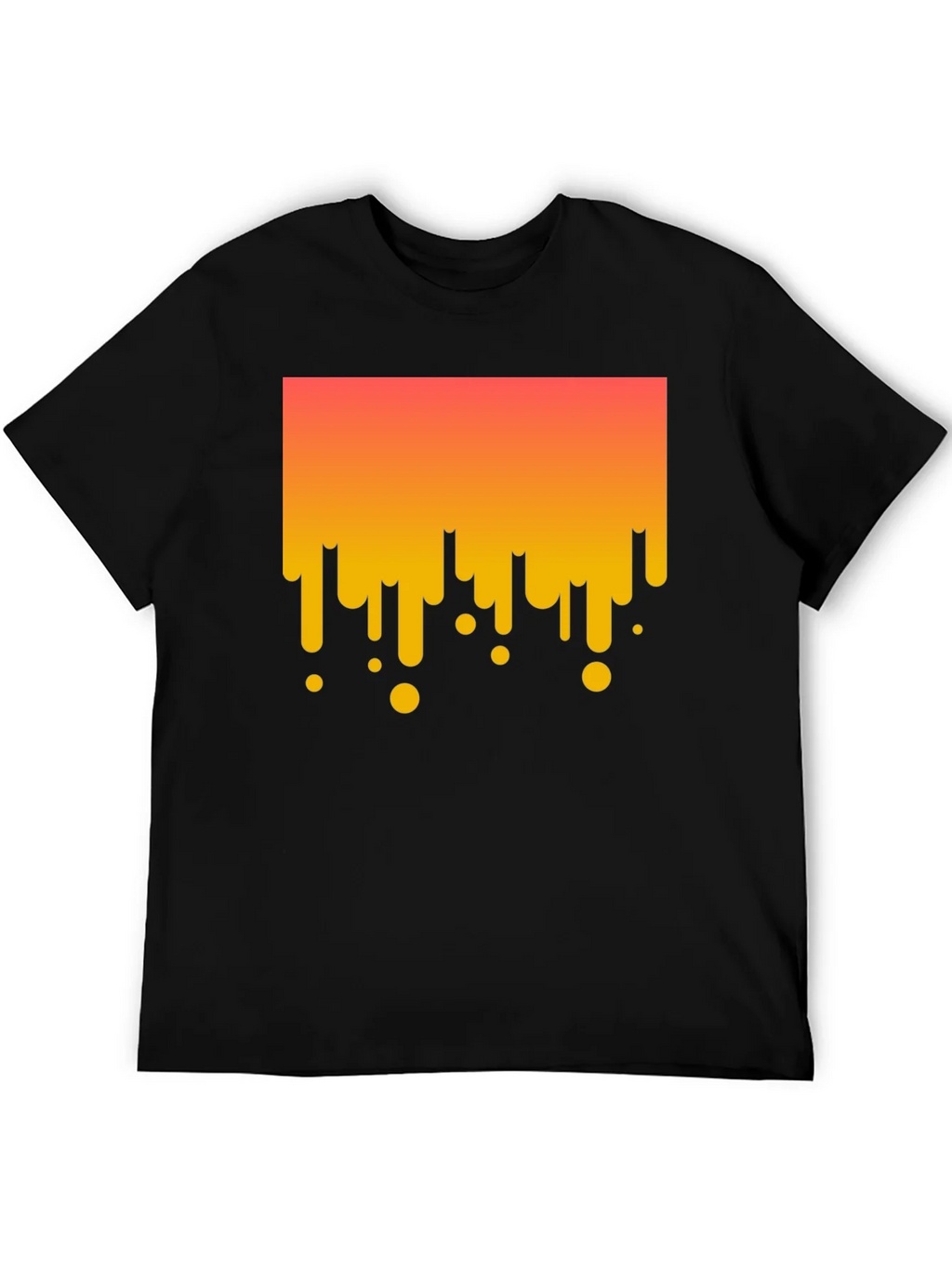 Modern Drip Graphic Tee - Stylish Black Cotton T-Shirt product image 5