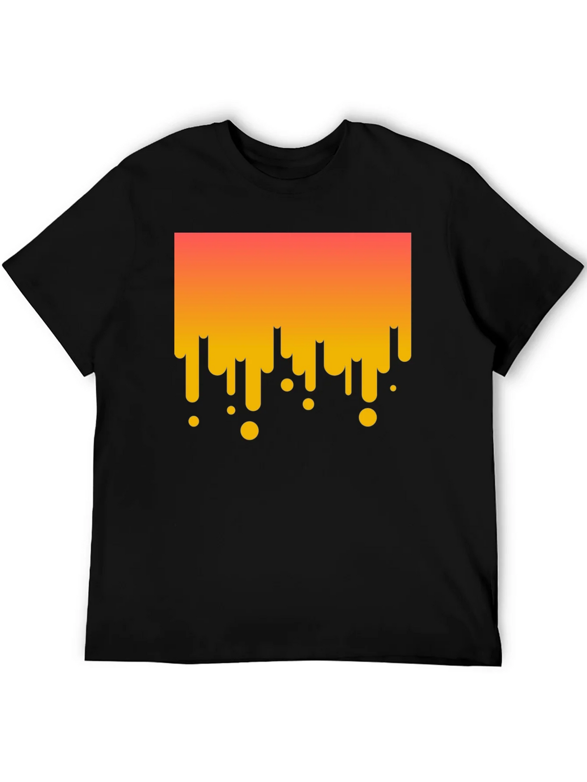 Modern Drip Graphic Tee - Stylish Black Cotton T-Shirt product image 5