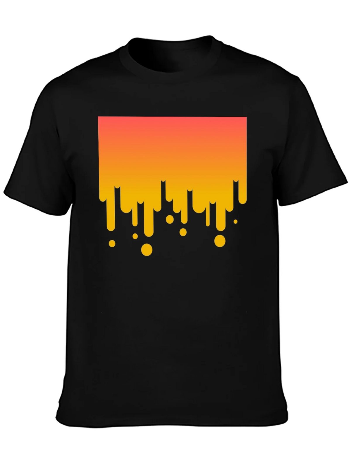 Modern Drip Graphic Tee - Stylish Black Cotton T-Shirt product image 3
