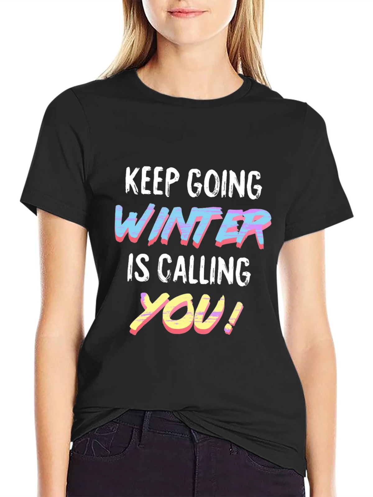 Winter is Calling Graphic Tee - Black product image 1