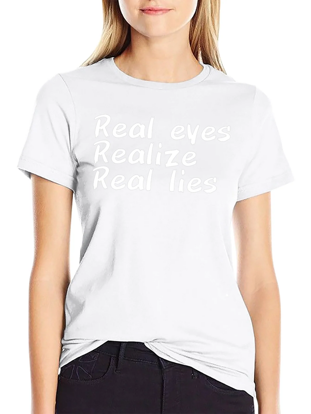Real Eyes Realize Lies Black T-Shirt product image 8