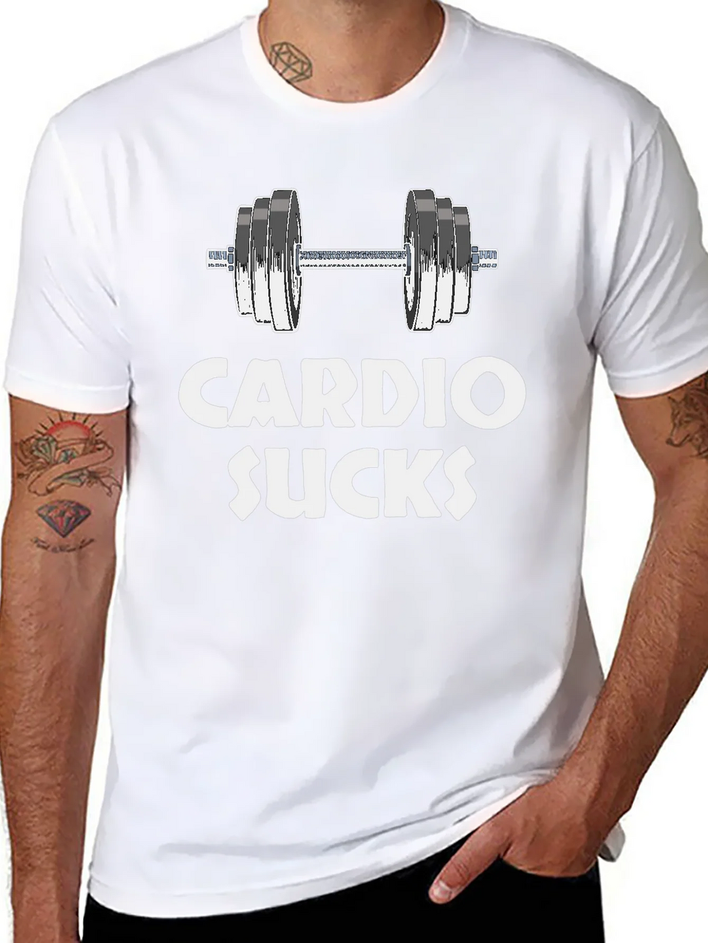 Cardio Sucks Gym T-Shirt - Funny Workout Tee product image 4