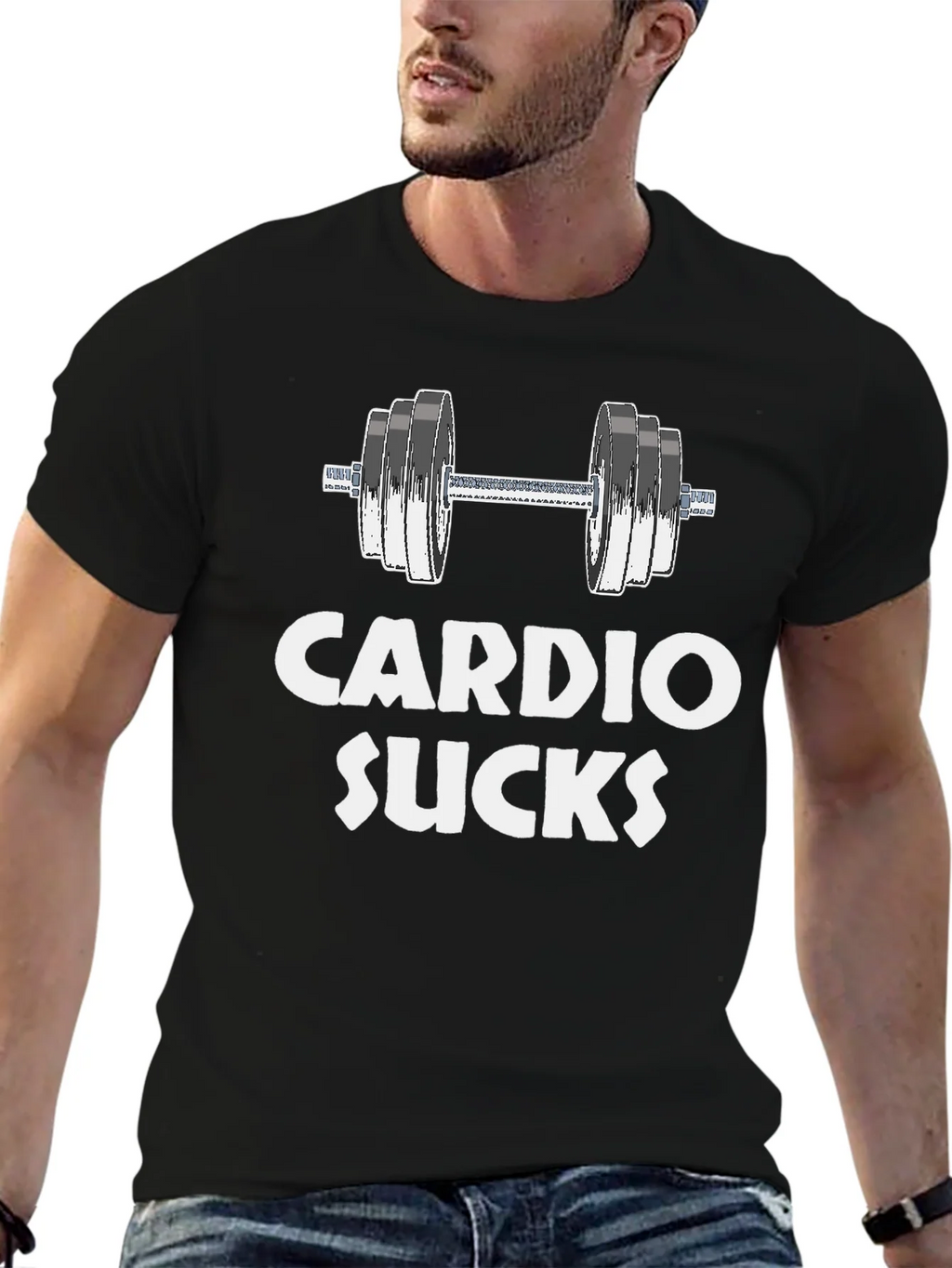 Cardio Sucks Gym T-Shirt - Funny Workout Tee product image 3