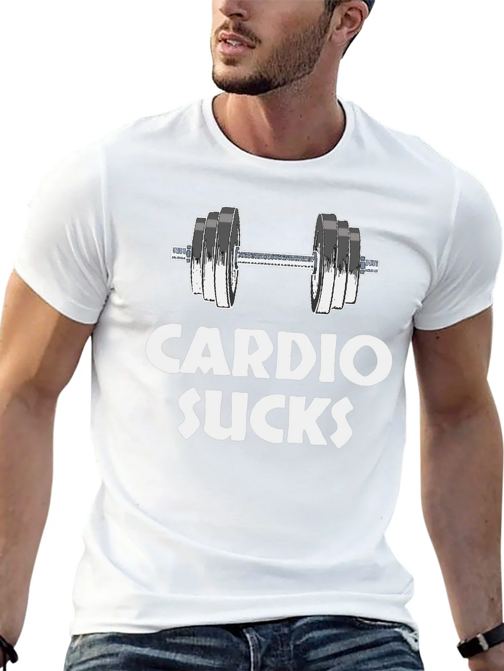 Cardio Sucks Gym T-Shirt - Funny Workout Tee product image 6