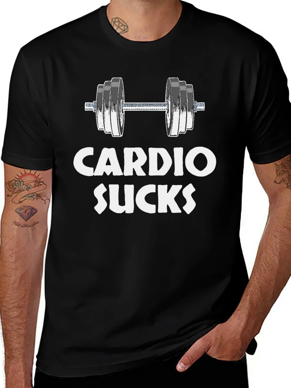 Cardio Sucks Gym T-Shirt - Funny Workout Tee product image 1