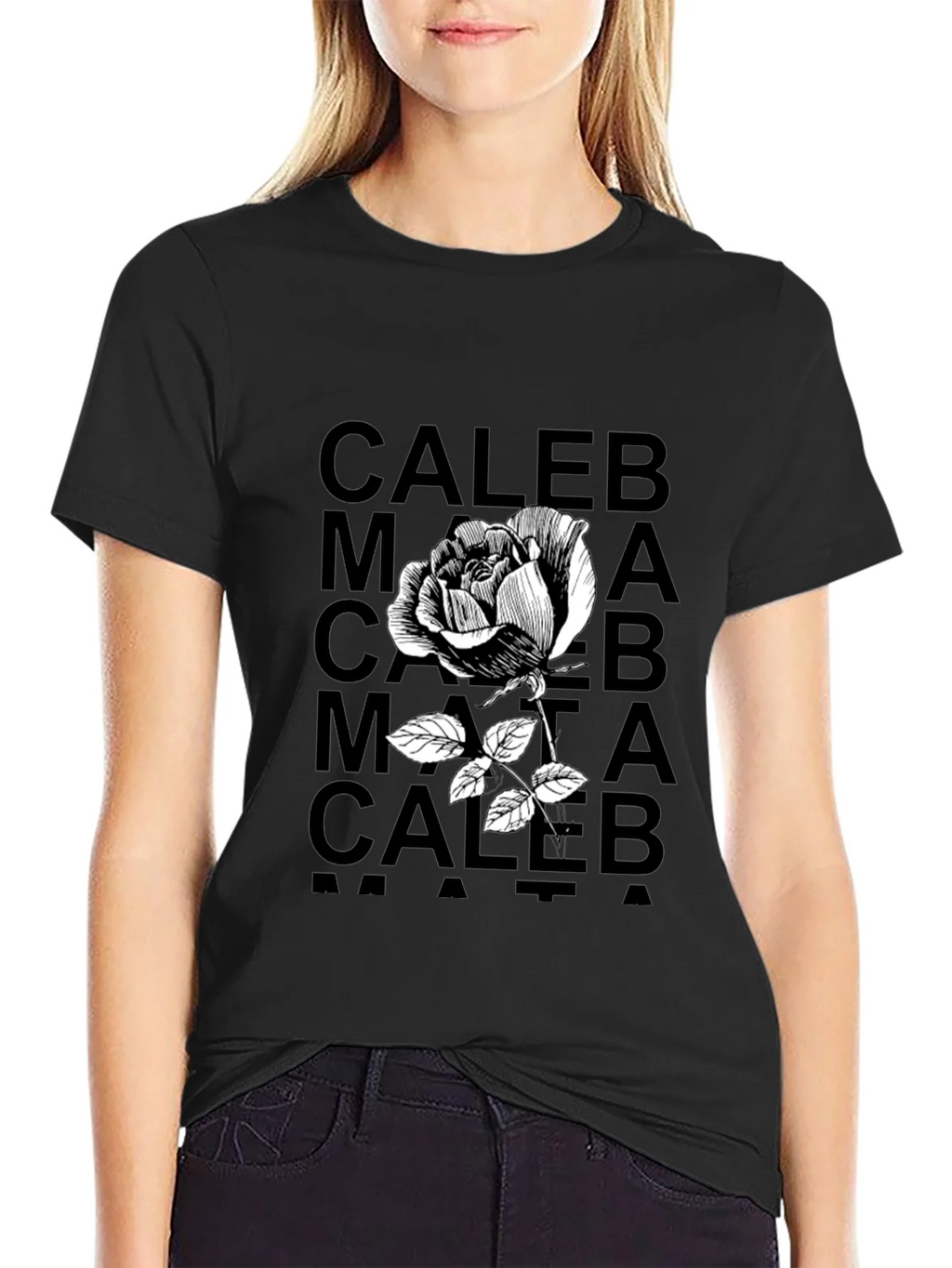 Caleb Rose Graphic Tee - Black product image 2