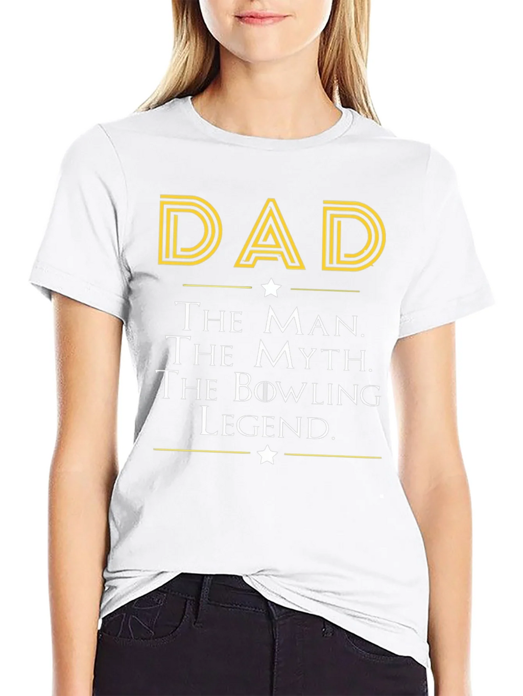 Dad The Man Myth Bowling Legend Black T-Shirt product image 7