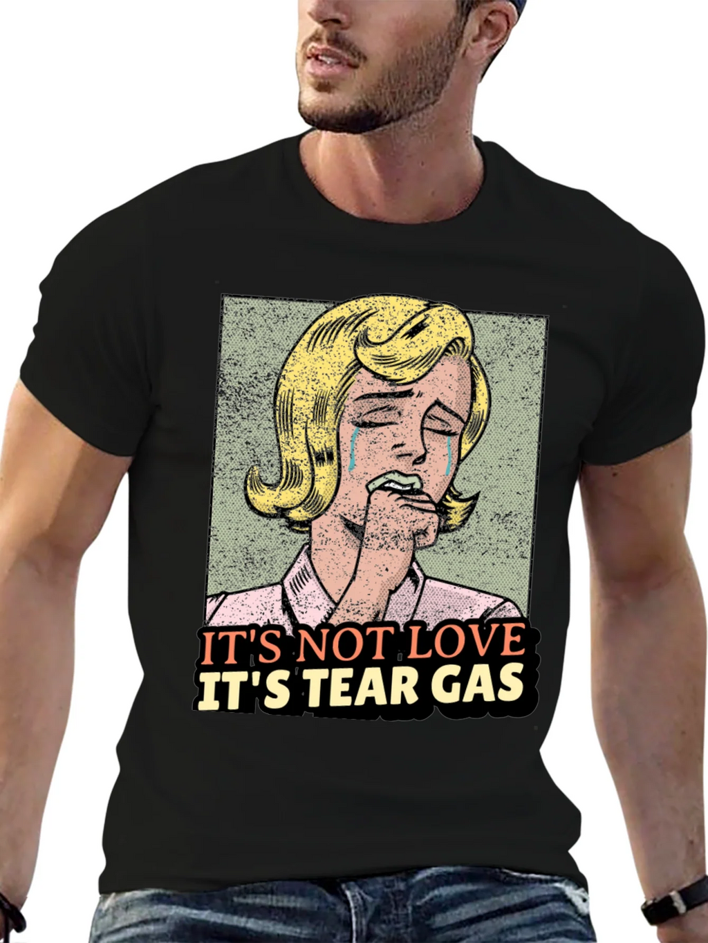 Its Not Love Tear Gas Graphic Tee product image 6
