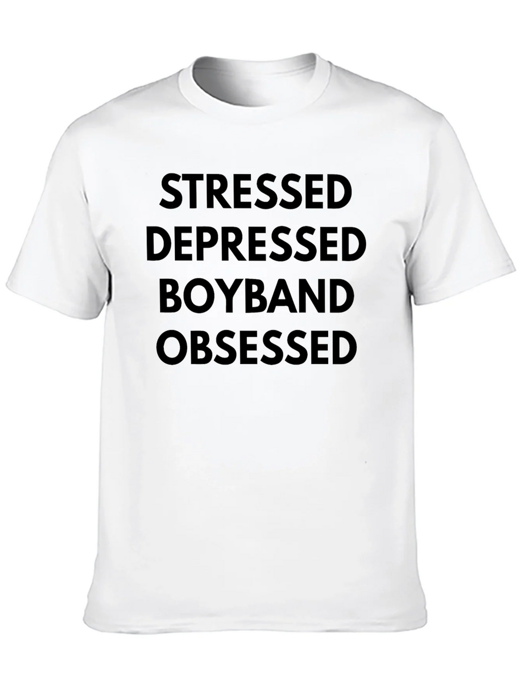 Stressed Depressed Boyband Obsessed Graphic Tee product image 9