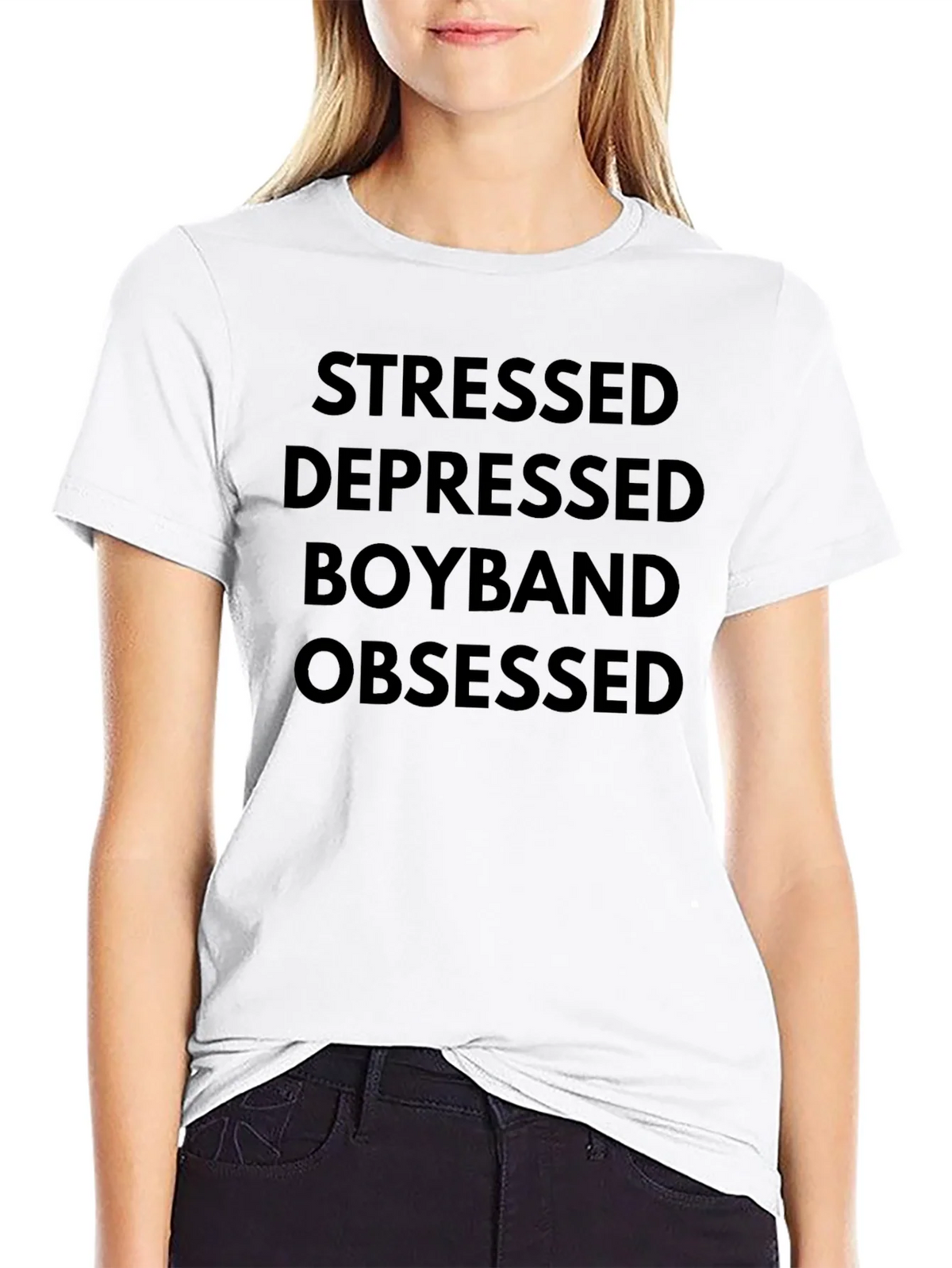 Stressed Depressed Boyband Obsessed Graphic Tee product image 8