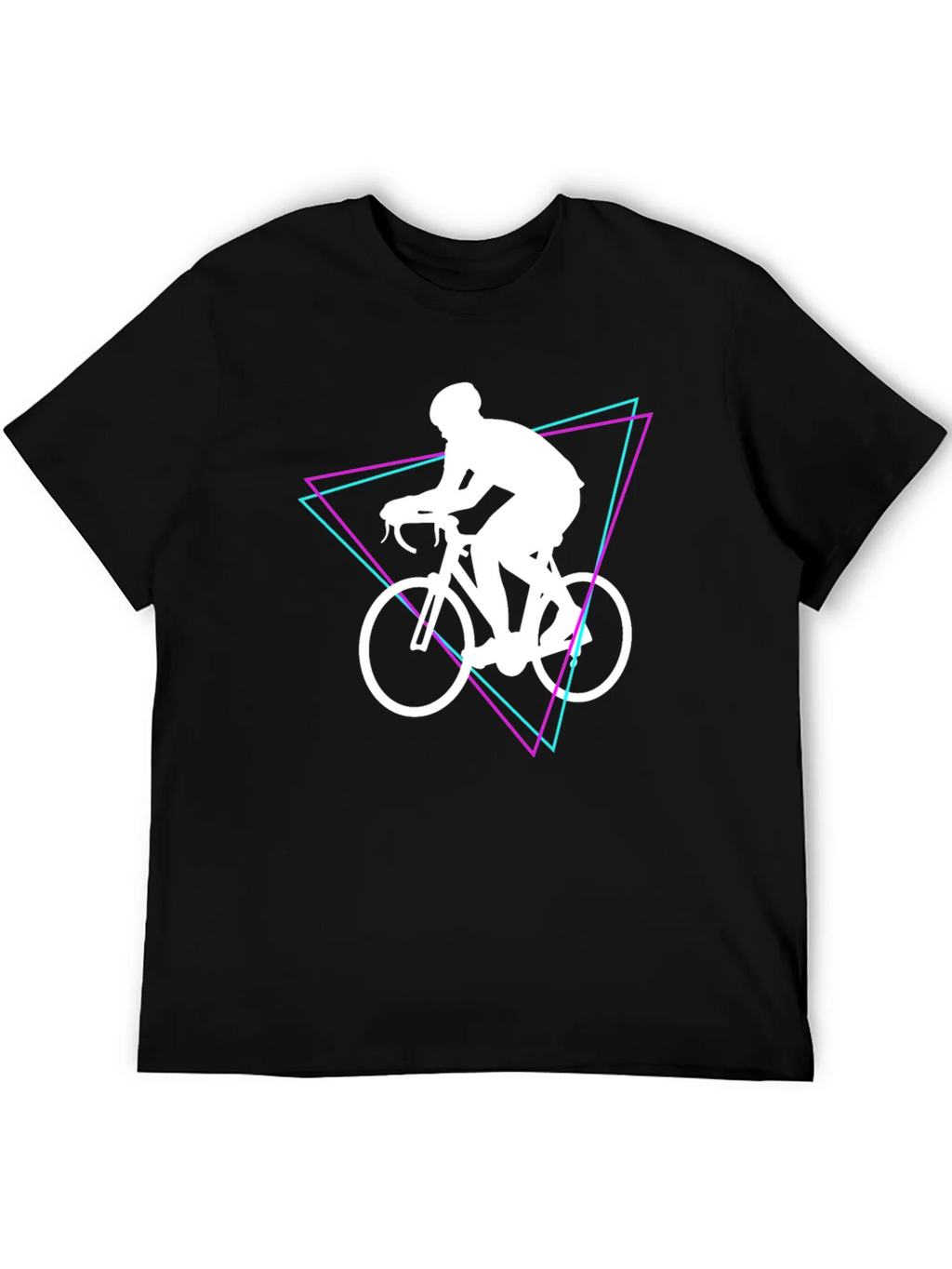 Cyclist Graphic Tee - Black Cotton Shirt product image 5