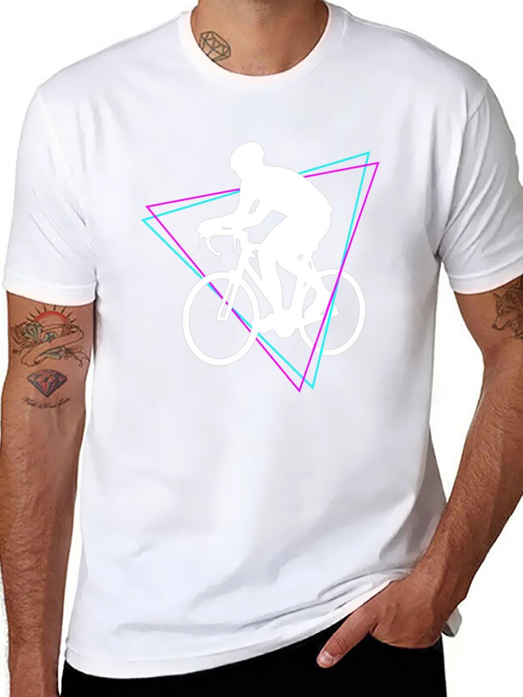 Cyclist Graphic Tee - Black Cotton Shirt product image 7
