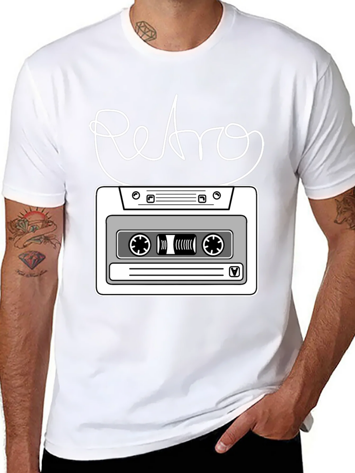 Retro Cassette Tape Graphic T-Shirt product image 7