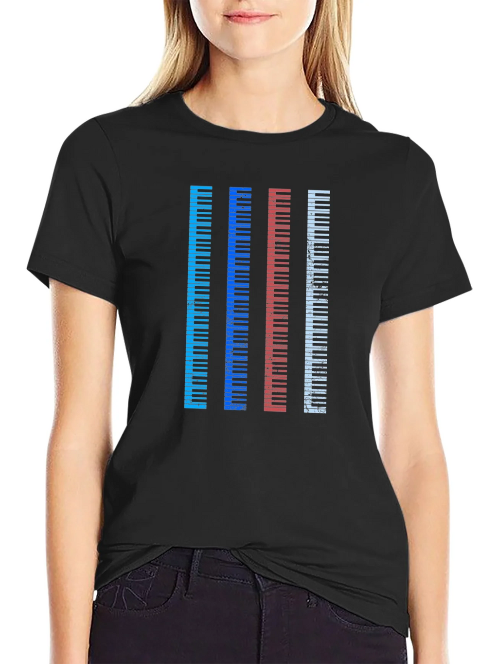 Colorful Piano Keys Graphic Tee product image 2