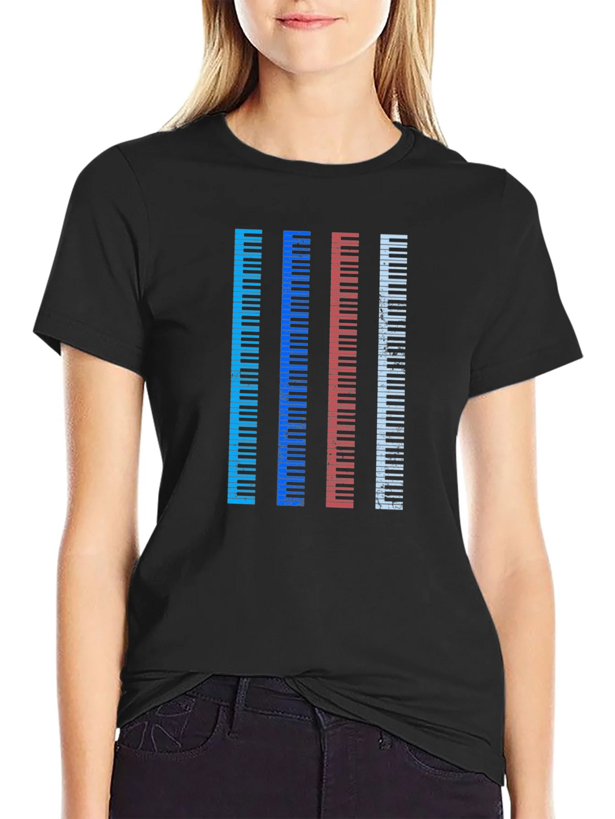 Colorful Piano Keys Graphic Tee product image 2