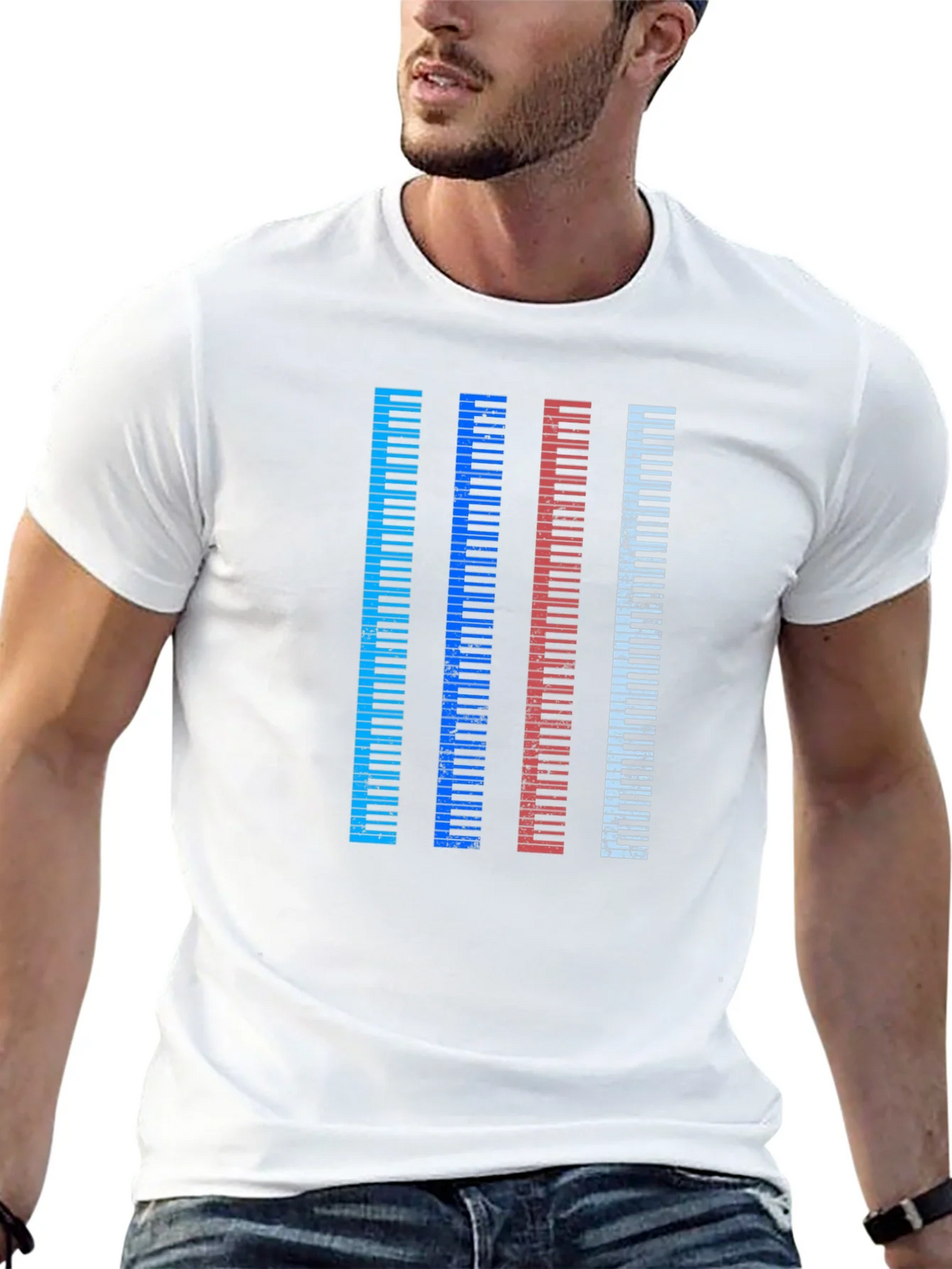 Colorful Piano Keys Graphic Tee product image 12