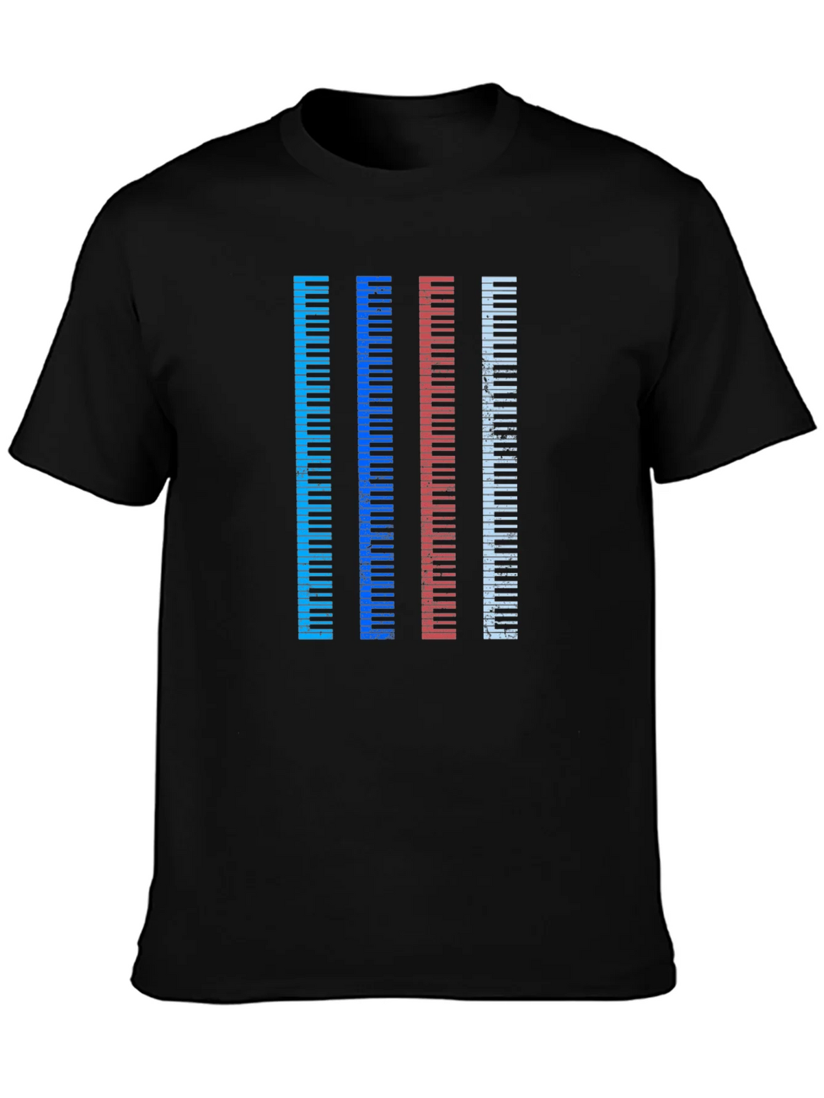 Colorful Piano Keys Graphic Tee product image 3