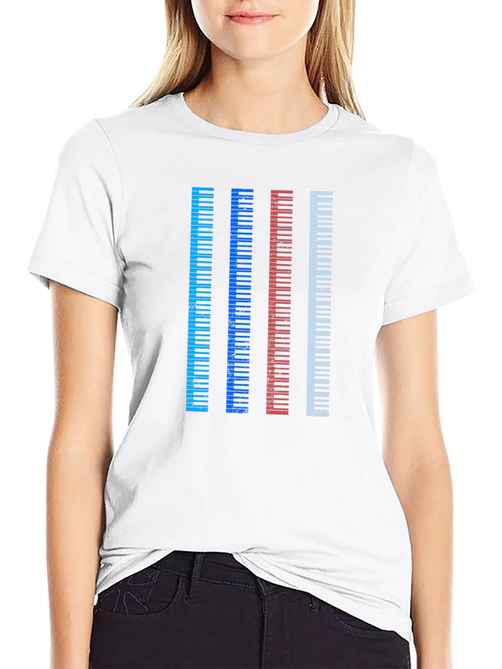 Colorful Piano Keys Graphic Tee product image 8
