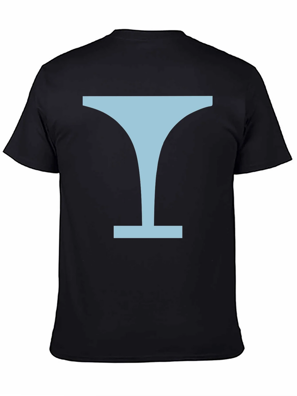 Minimalist Martini Glass Graphic Tee - Black product image 4